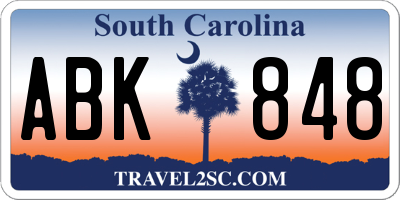 SC license plate ABK848