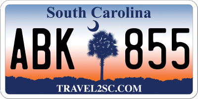 SC license plate ABK855