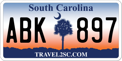 SC license plate ABK897