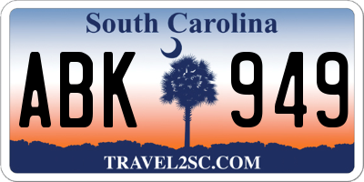 SC license plate ABK949