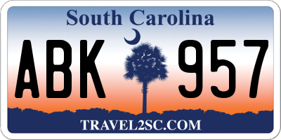 SC license plate ABK957