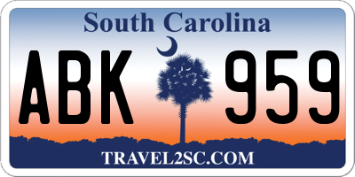 SC license plate ABK959