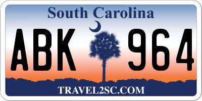 SC license plate ABK964