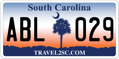 SC license plate ABL029