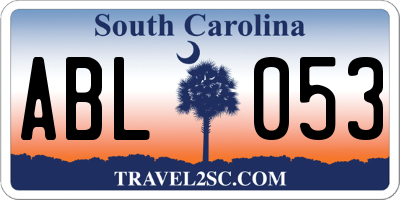 SC license plate ABL053