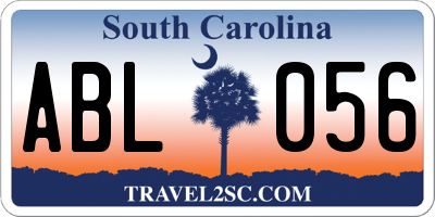 SC license plate ABL056
