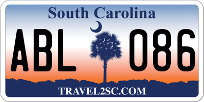 SC license plate ABL086