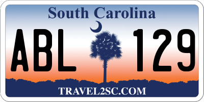 SC license plate ABL129