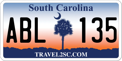 SC license plate ABL135