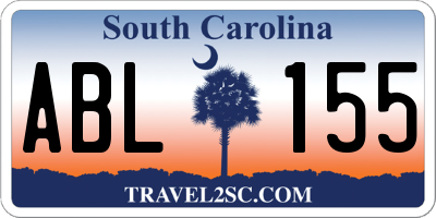 SC license plate ABL155