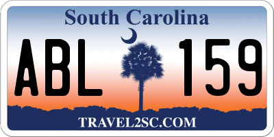 SC license plate ABL159