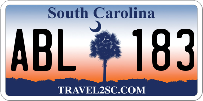 SC license plate ABL183