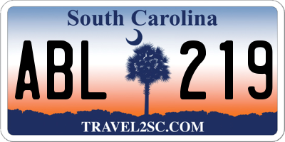 SC license plate ABL219