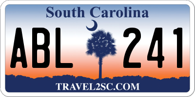 SC license plate ABL241