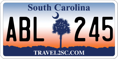 SC license plate ABL245