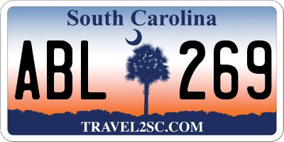 SC license plate ABL269