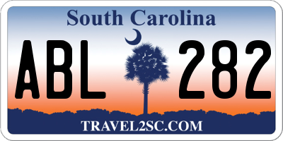 SC license plate ABL282