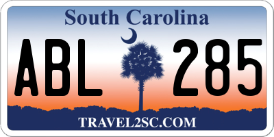 SC license plate ABL285