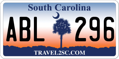 SC license plate ABL296
