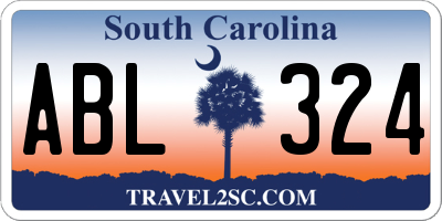 SC license plate ABL324