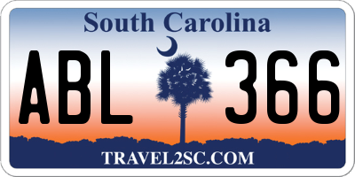 SC license plate ABL366