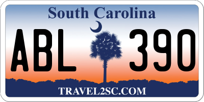 SC license plate ABL390