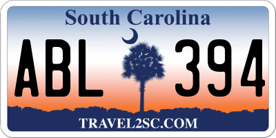 SC license plate ABL394