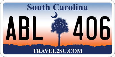 SC license plate ABL406