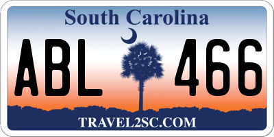 SC license plate ABL466