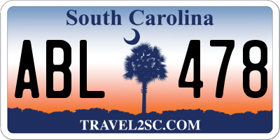 SC license plate ABL478