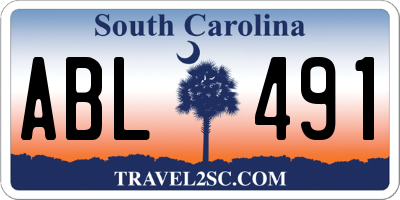 SC license plate ABL491