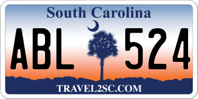 SC license plate ABL524