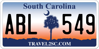 SC license plate ABL549