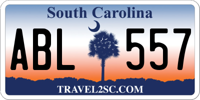 SC license plate ABL557