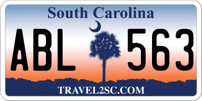 SC license plate ABL563