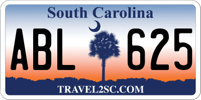 SC license plate ABL625