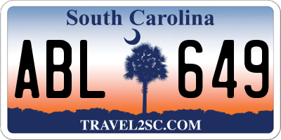 SC license plate ABL649