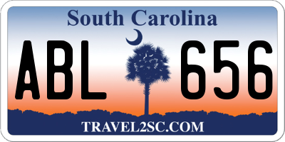SC license plate ABL656