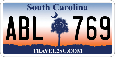 SC license plate ABL769