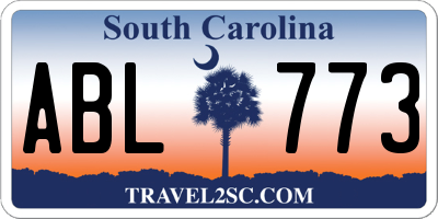 SC license plate ABL773