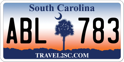 SC license plate ABL783