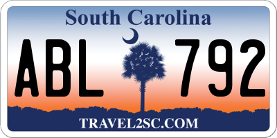 SC license plate ABL792