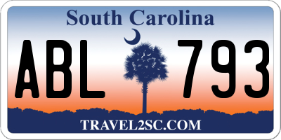 SC license plate ABL793