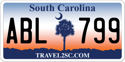 SC license plate ABL799