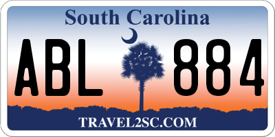 SC license plate ABL884