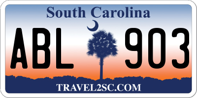 SC license plate ABL903