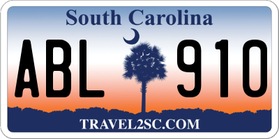 SC license plate ABL910