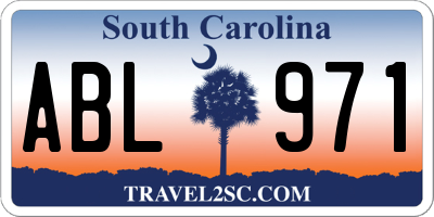 SC license plate ABL971