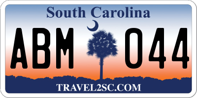 SC license plate ABM044