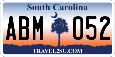 SC license plate ABM052